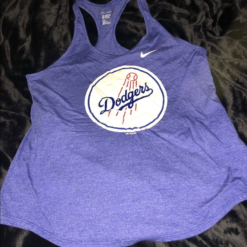 Dodgers Nike womens athletic cut tank top